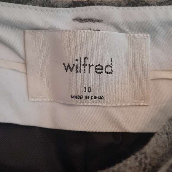 Aritzia Wilfred Tie-Front Wool Pant Check Plaid - Picture 6 of 16